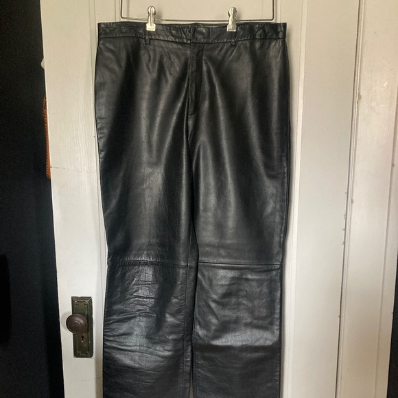 Nine West Pants - Vintage Nine West Black Leather Pants So Soft! Women's Size 14